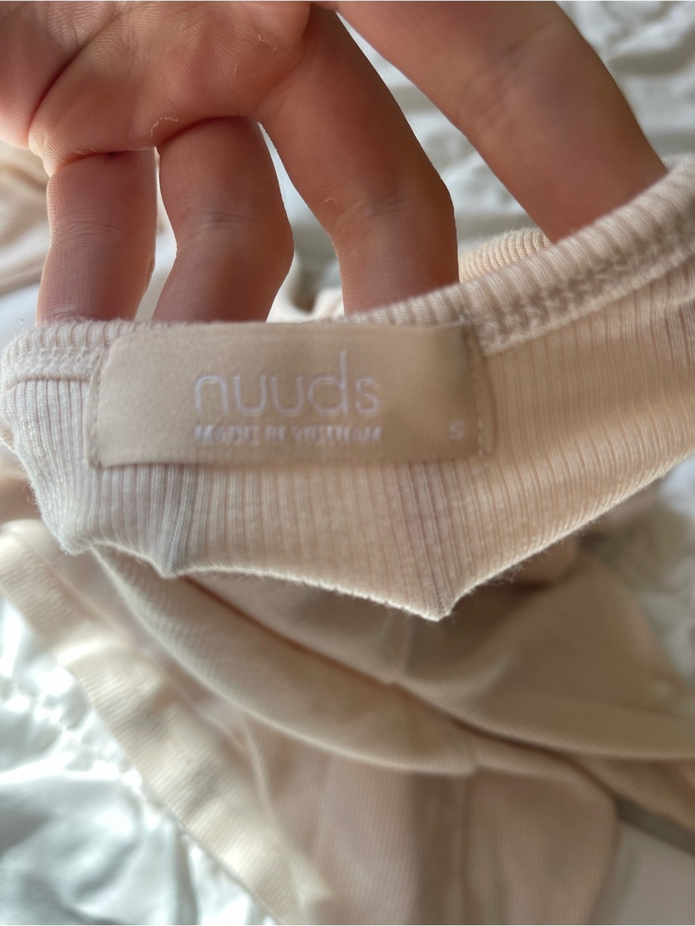 nuuds Pale Blush Ribbed Long-Sleeve Top - Picture 3 of 3